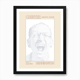 Famous People Chester Bennington Member Of Linkin Park Born March 20, 1976 – Died July 20, 2017 Art Print