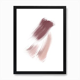 Blush Pink Brush Strokes Art Print