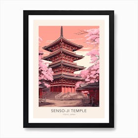 The Senso Ji Temple Tokyo Japan Travel Poster Art Print