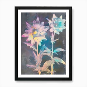 Iridescent Flower Edelweiss 3 Art Print