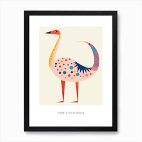 Nursery Dinosaur Art Ornithomimus Poster Art Print