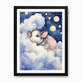 Baby Opossum 2 Sleeping In The Clouds Art Print