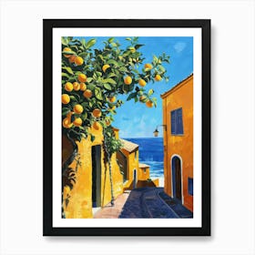 Oranges On The Street Art Print