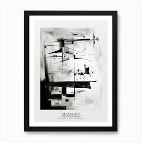 Memory Abstract Black And White 1 Poster Art Print