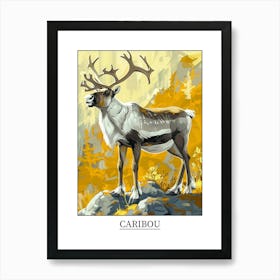 Caribou Precisionist Illustration 4 Poster Art Print