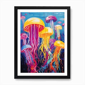 Jelly Fish Pop Art 3 Art Print