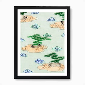 Landscape Illustration, Watanabe Seitei Art Print