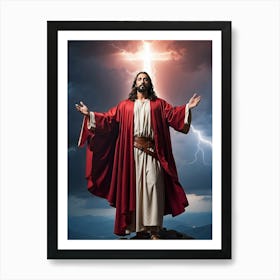 Jesus With Lightning 1 Poster