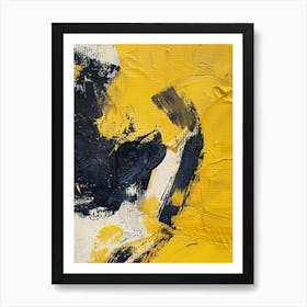 Abstract Painting, Yellow And Black 1 Art Print