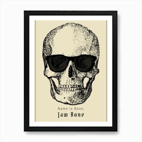 James Bond Skull Humor Art Print