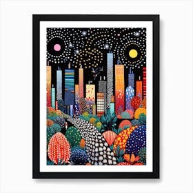 Bangkok, Illustration In The Style Of Pop Art 2 Art Print