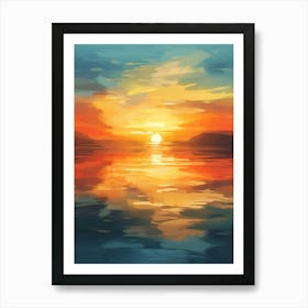 Sunset Over Water Art Print