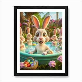 Easter Bunny Under Pressure Art Print