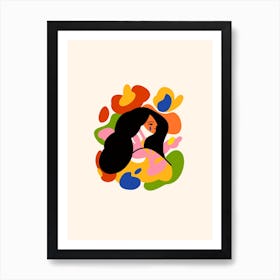 Colorful Abstract Woman 1 Art Print