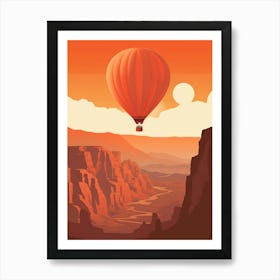 Hot Air Balloon Cappadocia Art Deco 4 Art Print