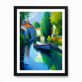 Canals Waterscape Impressionism 1 Art Print