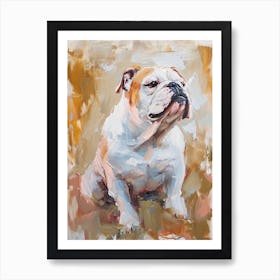 Bulldog Acrylic Painting 8 Art Print