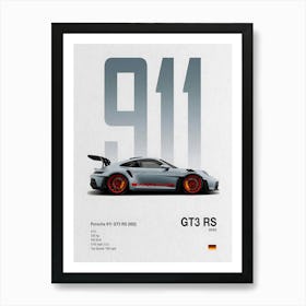 Porsche 911 Gt3 Rs Car 2 Art Print