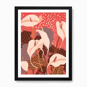 Laceleaf Flower Big Bold Illustration 1 Art Print