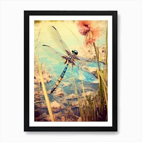 Dragonfly Meadows Pastel 1 Art Print