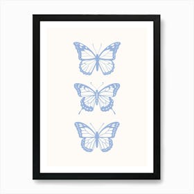 Butterflies Blue Poster 1 Art Print