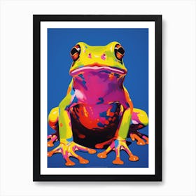 Colourful Vivid Pop Art Frog 1 Art Print