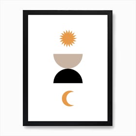 Moon And Sun Art Print