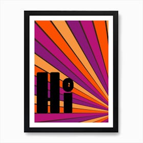 Hi Retro Art Print