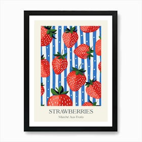 Marche Aux Fruits Strawberries Fruit Summer Illustration 1 Art Print