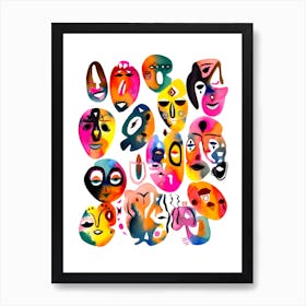 Masks Art Print