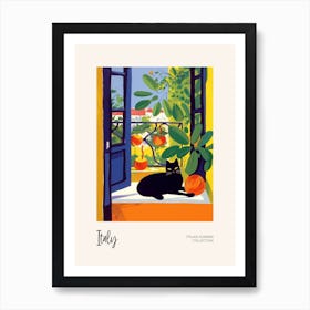 Cat On Window Matisse 1 Italian Summer Collection Art Print
