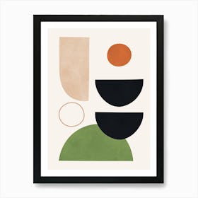 Geometry of circles and semicircles 3 Art Print