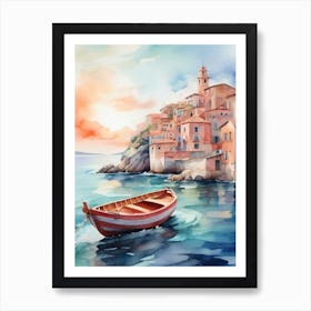 Boat In The Sea Art Print