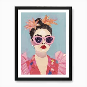 Girl In Pink 1 Art Print