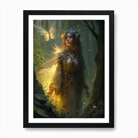 A charming fairy in the forest. 19 Art Print