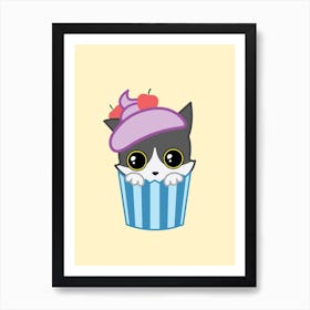 Cupcake Kitty Art Print