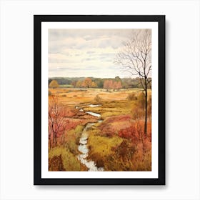 Autumn National Park Painting The New Forest England Uk 1 Art Print