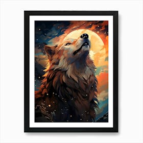 Howling Wolf 1 Art Print