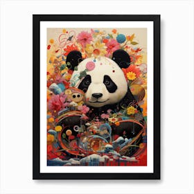 Panda Art In Precisionism Style 4 Art Print