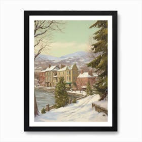 Vintage Winter Illustration Inverness United Kingdom Art Print