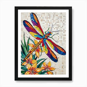 Dragonfly Mosaic 1 Art Print