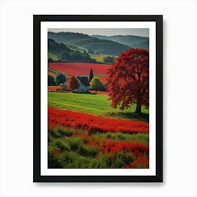 Red Poppy Field Art Print