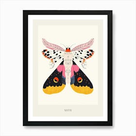 Colourful Insect Illustration Moth 8 Poster Art Print