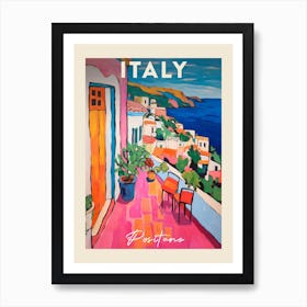 Positano Italy 5 Fauvist Painting Travel Poster Art Print