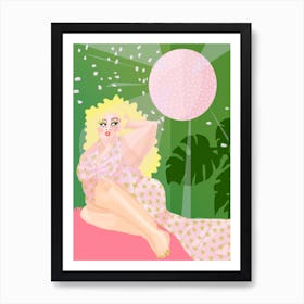 Glitter Babe Art Print