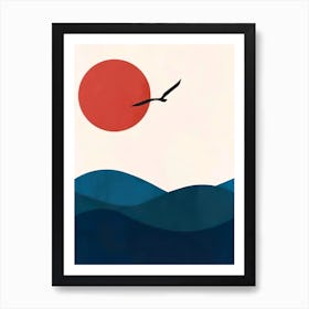 Seagull In The Sky Art Print