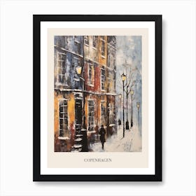 Vintage Winter Painting Poster Copenhagen Denmark 1 Art Print