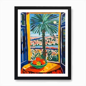 Window Lisbon Portugal In The Style Of Matisse 1 Art Print