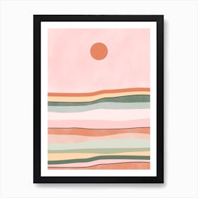 Pastel Sunset On The Beach Art Print