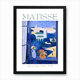 Matisse Landscape Viewed From a Window 1911-1912 Window at Tangier, Morocco or La Fenêtre à Tanger, Paysage vu d'une fenêtre by Henri Matisse HD Mid Century Perfect Artwork Poster Print Vibrant High Resolution Art Print